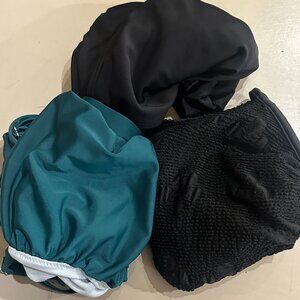 Lot of 3 pre-loved SHEIN bikini tops, 2XL, fab colors & patterns!